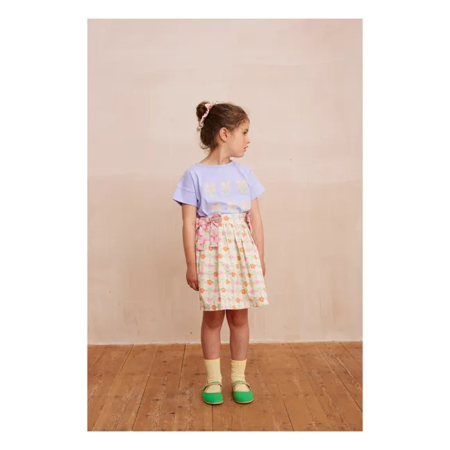 T-shirt Crop Coton Bio | 	Lilas