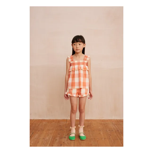 Dina Vichy shorts | Coral