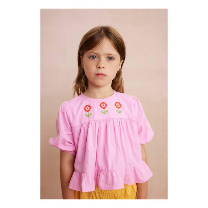 Blouse Lisette Brodée | Rose- Image produit n°1