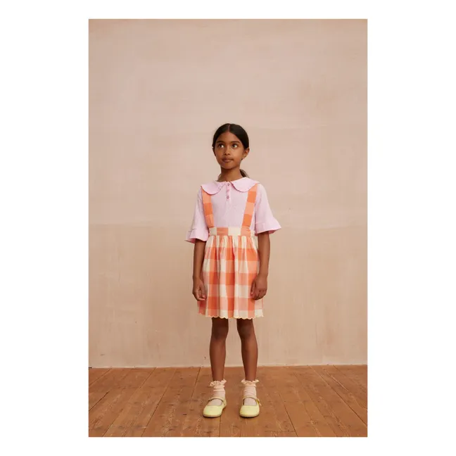 Lola Pointelle organic cotton blouse | Pink