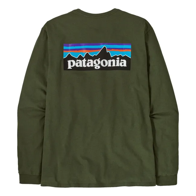 T-shirt Manches Longues P-6 Responsibili Fibres Recyclées | Vert forêt