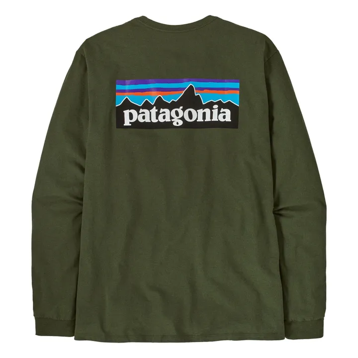 T-shirt Manches Longues P-6 Responsibili Fibres Recyclées | Vert forêt- Image produit n°0