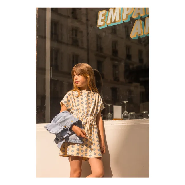Kleid Abbie Frottee | Blasses Gelb