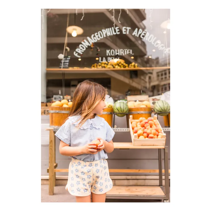 Georgia Eponge shorts | Pale yellow- Product image n°1