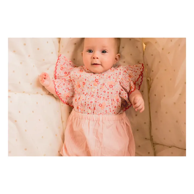 Camicetta in lurex Jasmin Fleuri | Rosa Pallido