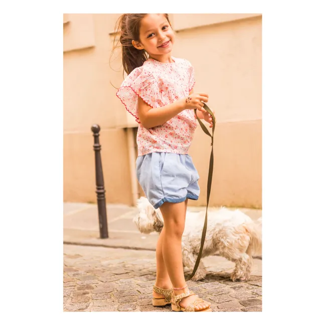 Camicetta in lurex Jasmin Fleuri | Rosa Pallido