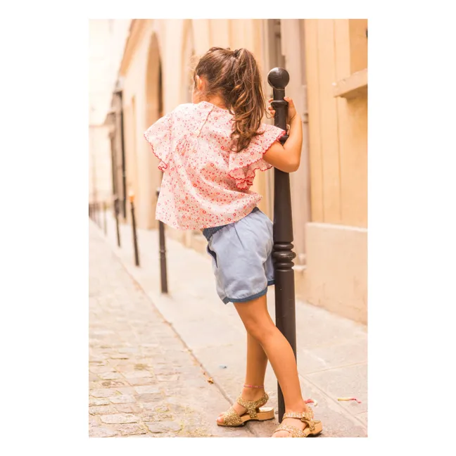 Camicetta in lurex Jasmin Fleuri | Rosa Pallido