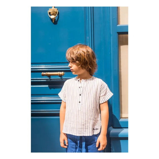 Camisa Saul Stripe | Azul
