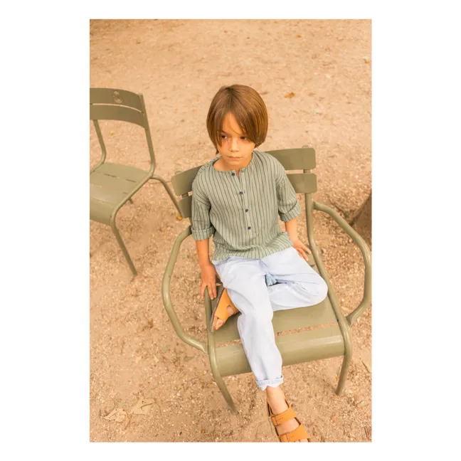 Chemise Oncle Rayures | Khaki