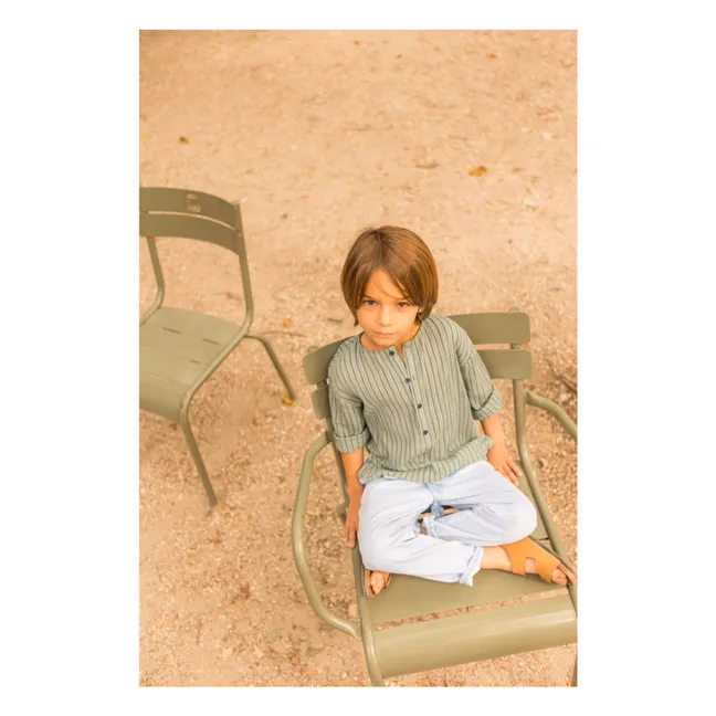 Chemise Oncle Rayures | Khaki