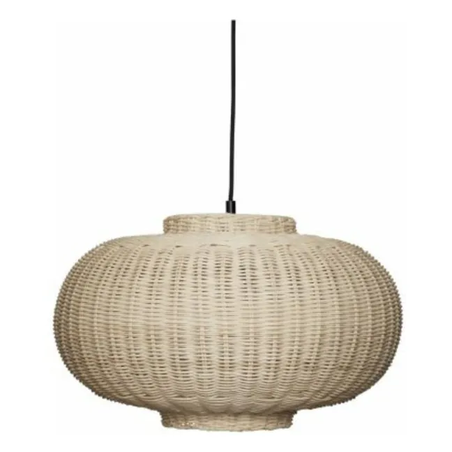 Lampada a sospensione Elipse in rattan 