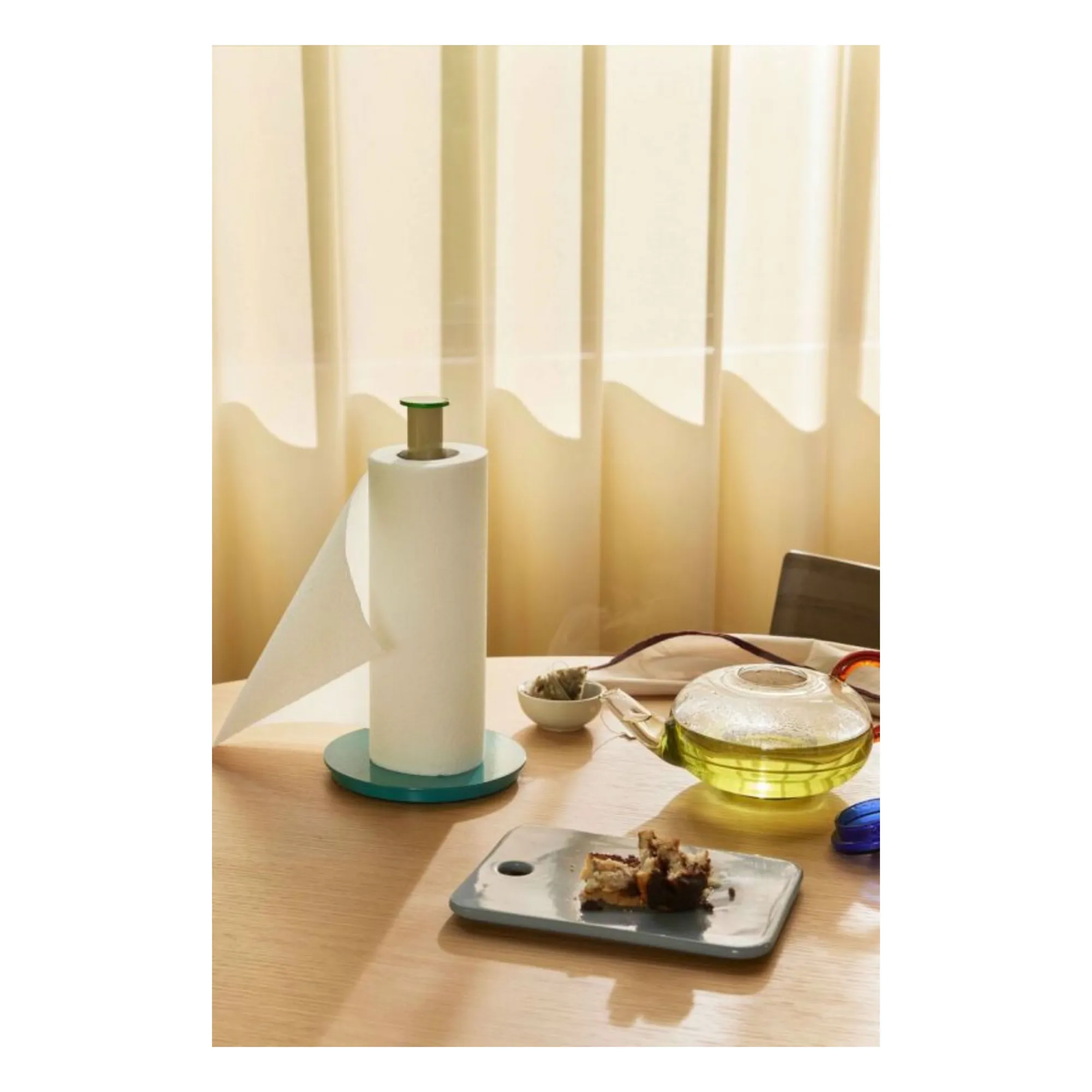 Play paper towel holder | Peacock blue- Product image n°1