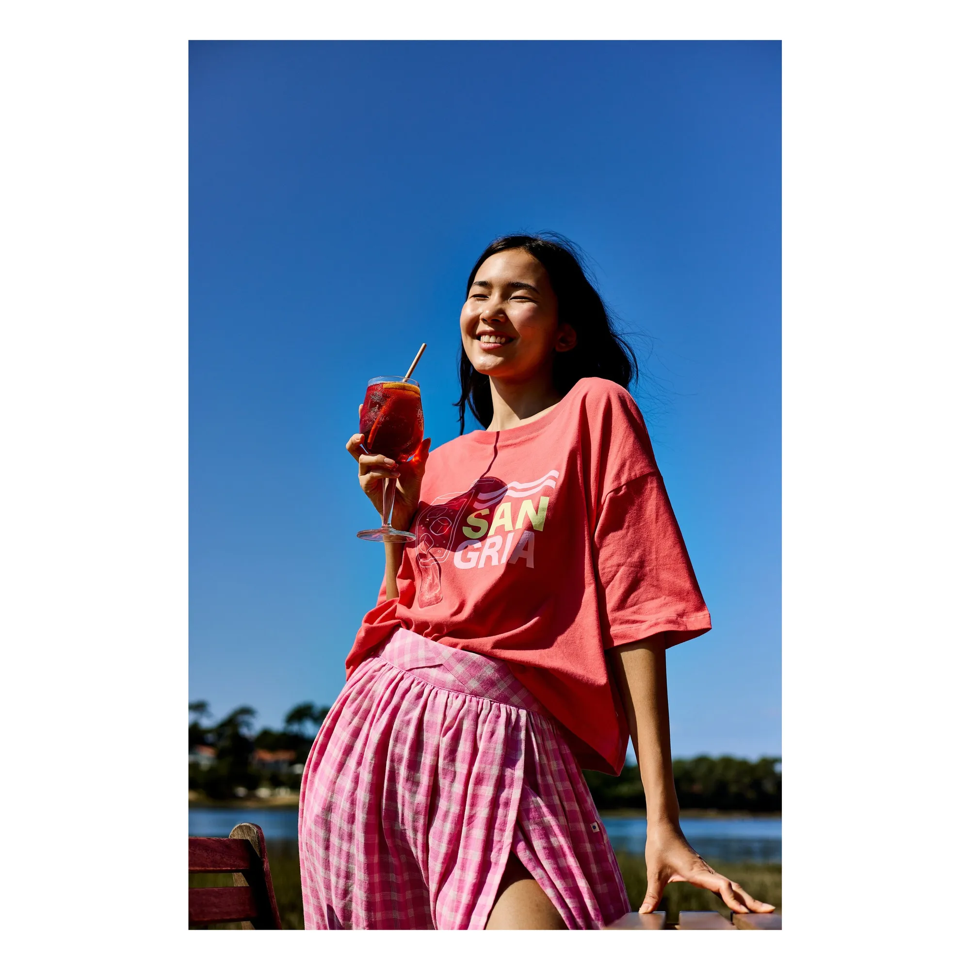 T-shirt Flaviana Coton Bio | Rouge- Image produit n°2