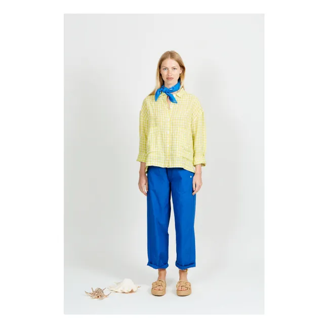 Florentina-Hose aus Baumwollpopeline | Blau