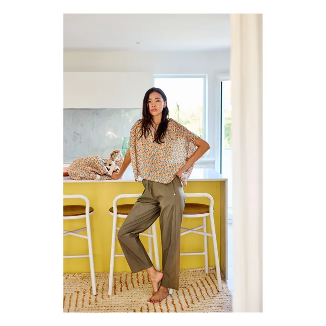 Florentina-Hose aus Baumwollpopeline | Khaki