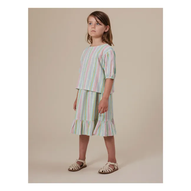 Gonna in lino Lior | Verde mandorla