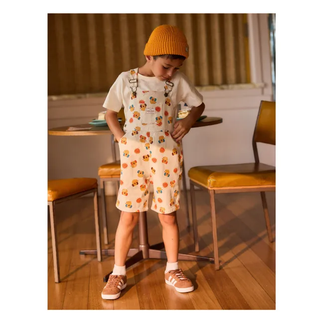 Burton Vintage Koala Kurze Latzhose | Cremefarben