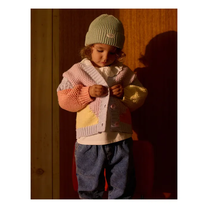 Gilet Colour Block | Rose- Image produit n°0