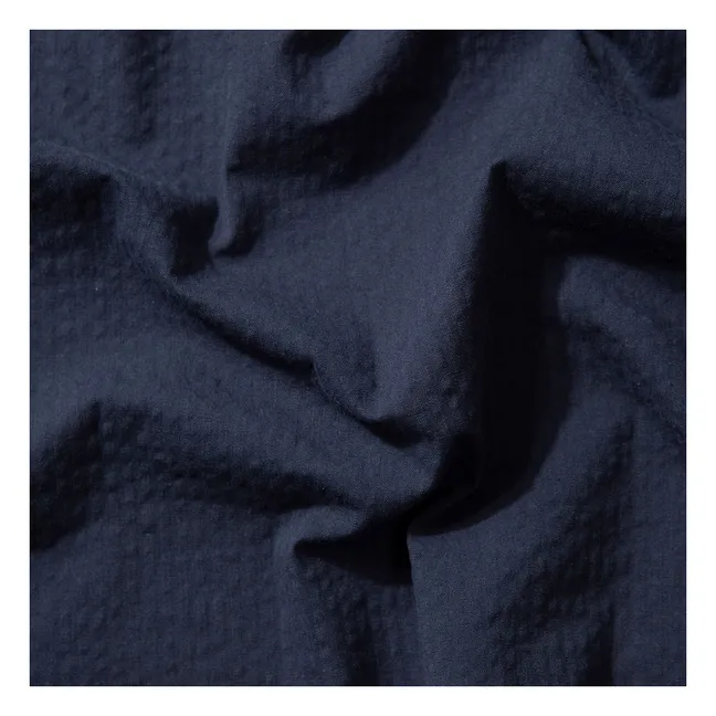 Camicia in seersucker | Blu marino