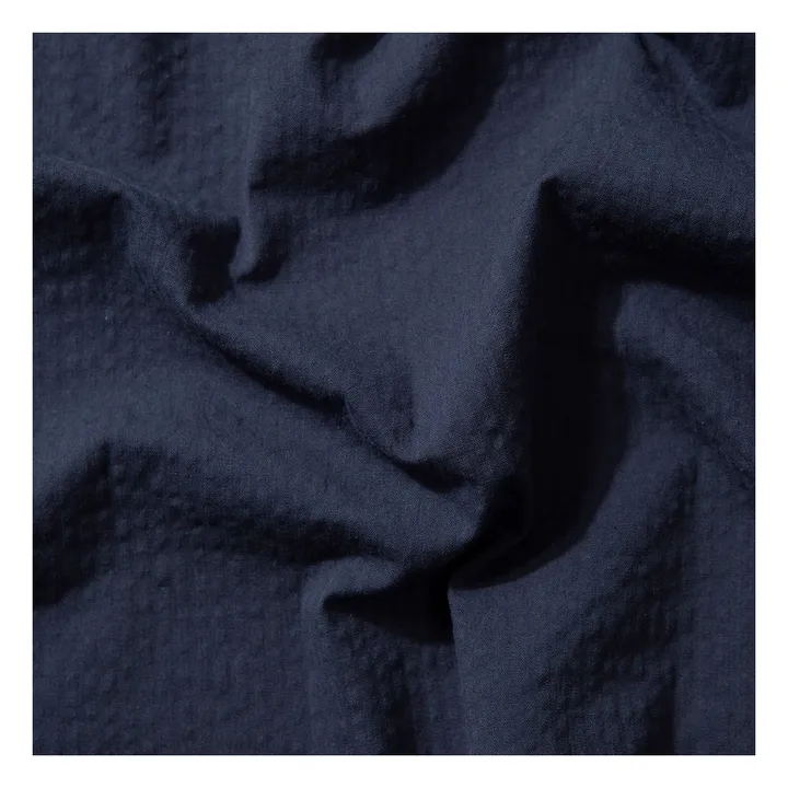 Seersucker shirt | Navy blue- Product image n°4