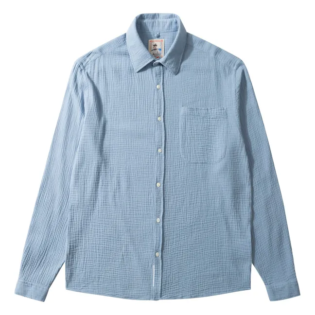 Camisa a presión | Azul