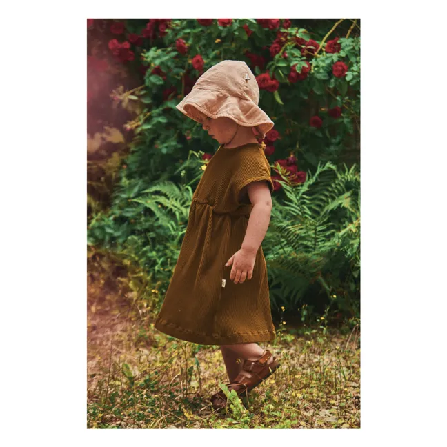 Dahlia Ribbed Dress | Brown