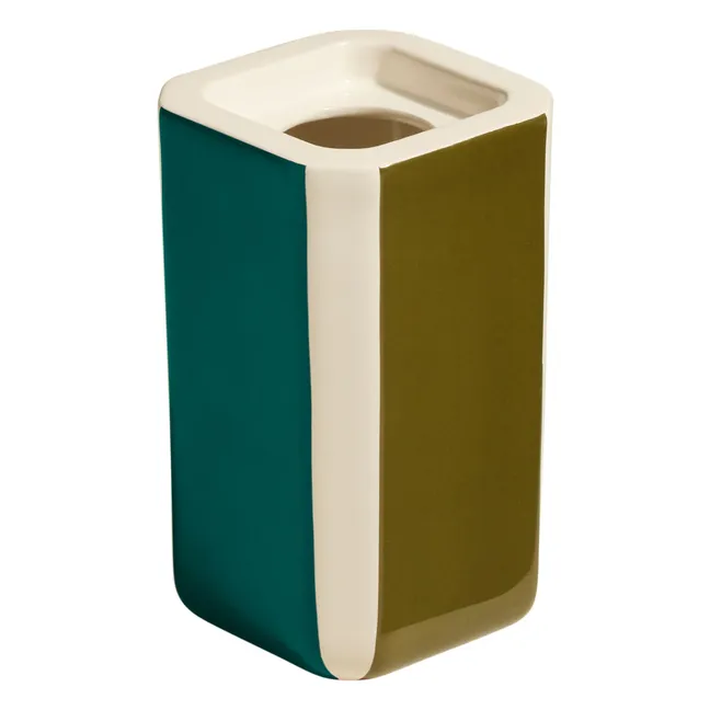 Vase Facetten | Moosgrün