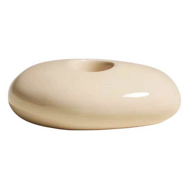 Stone candlestick | Ecru