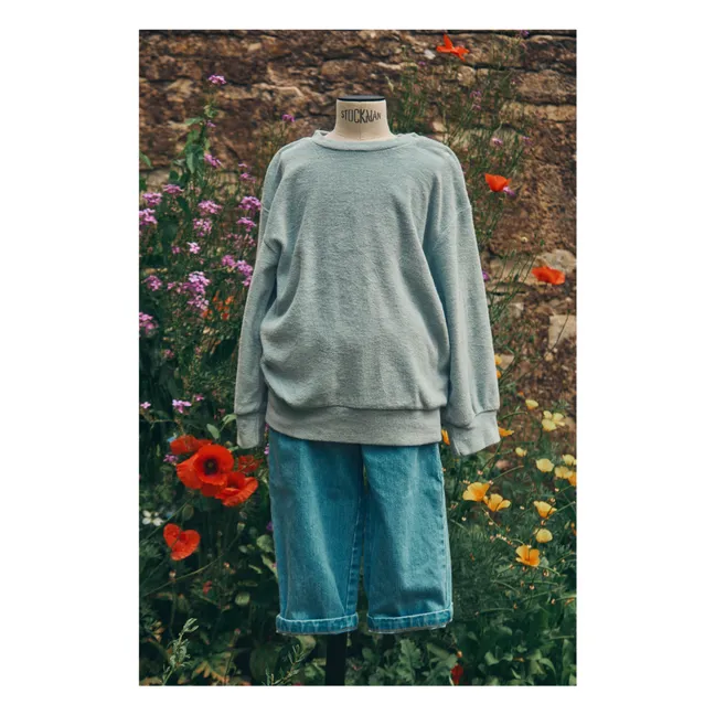 Sweatshirt Cassandre Frottee | Graublau