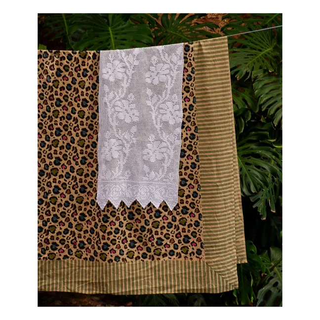 Lancio e totebag in cotone Disco Leopard | Multicolore