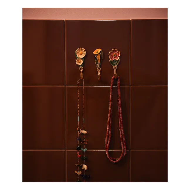 Posy coat hooks - Set of 3 | Brass