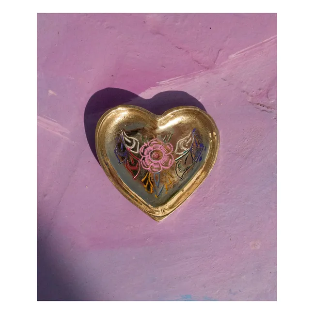 Milagro Mila plato corazón | Latón