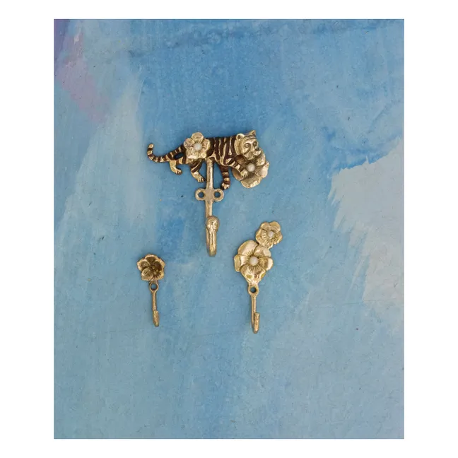 Gancio per cappotto Maisie Flower | Ottone
