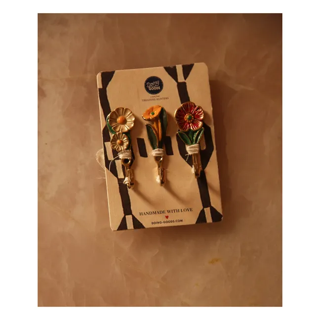 Patères Posy - Set de 3 | Laiton