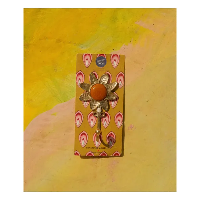 Kleiderhaken Sera Sun | Gelbguss