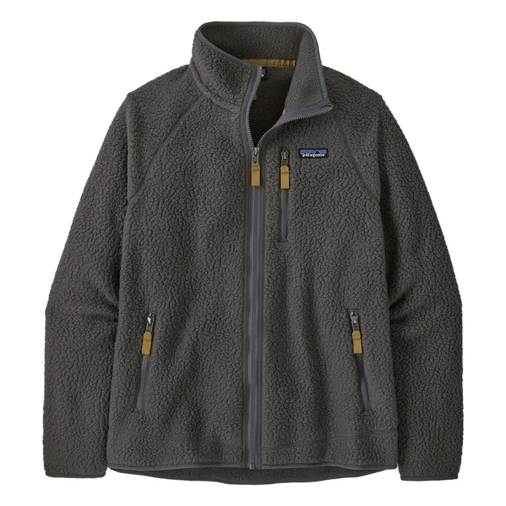 Polaire Zippée Retro Pile Fibres Recyclées | Gris anthracite- Image produit n°0