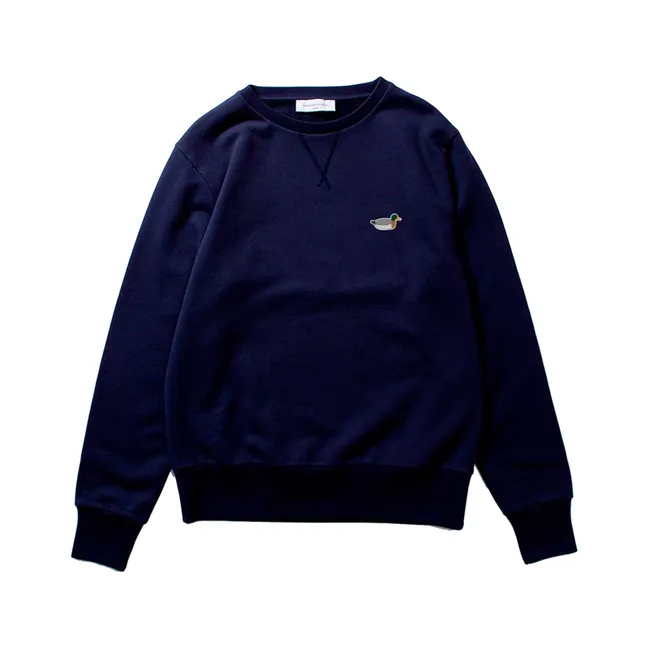 Duck Patch organic cotton sweatshirt | Navy blue