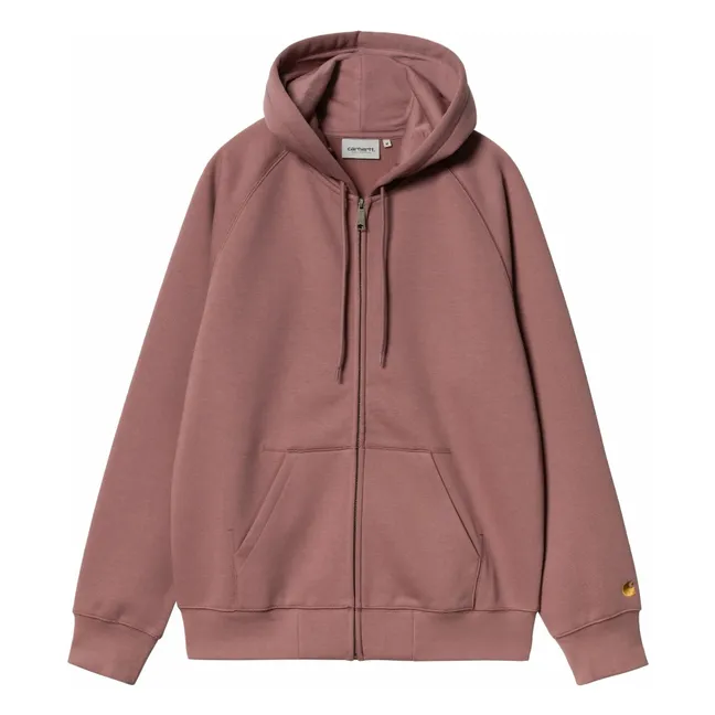 Felpa con cappuccio Chase Zip | Rosa antico