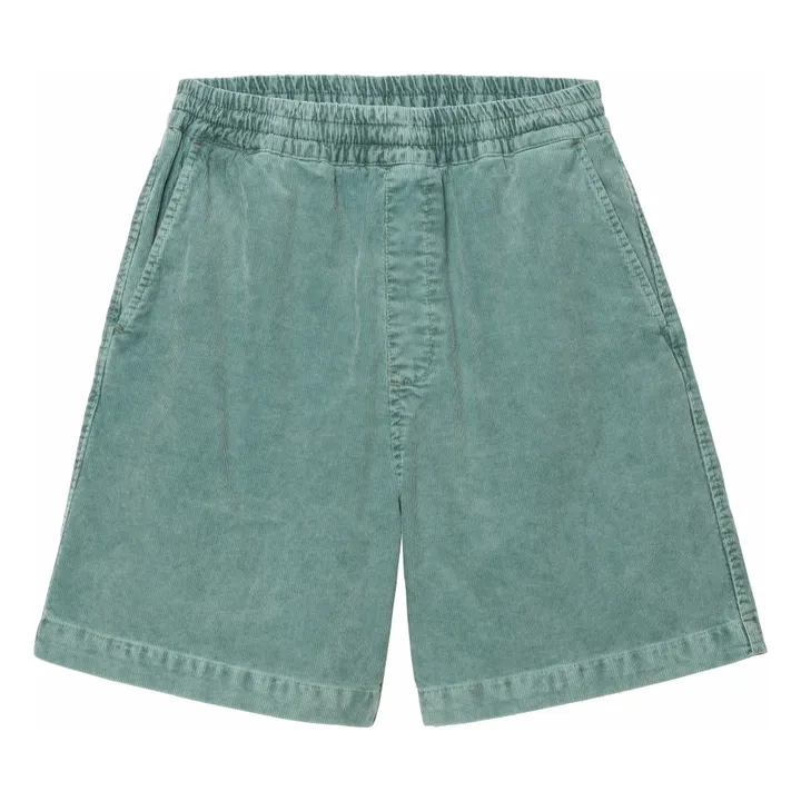 Short Reynold Velours Côtelé | Vert chiné- Image produit n°0