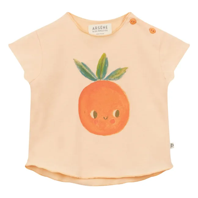 Camiseta de algodón ecológico Fodora | Rosa Melocotón