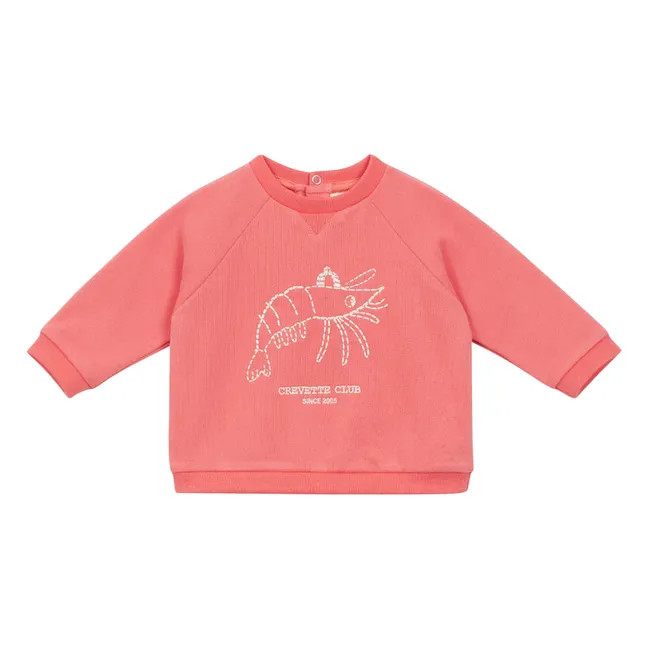 Sweat Fieneke Coton Bio | Corail