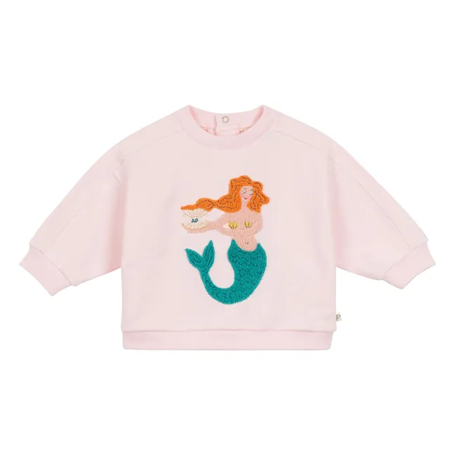 Fabricia organic cotton sweatshirt | Pale Pink