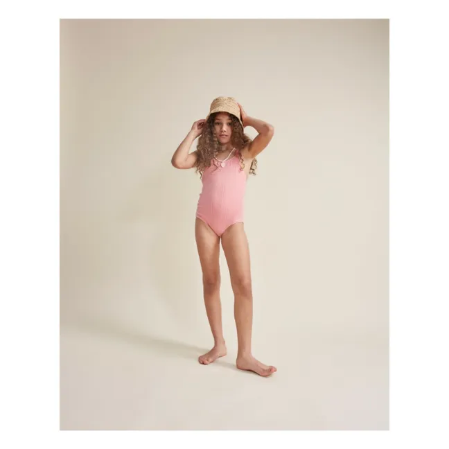 1-piece Ribbed Swimsuit | Pink