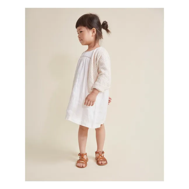 Cardigan Boho Coton Bio | Ivoire