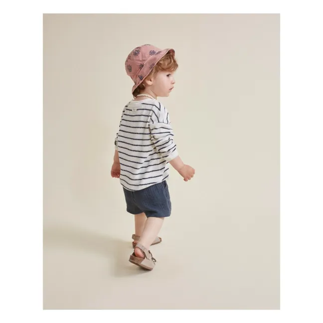 Pantaloncini da bambino in garza di cotone biologico | Blu notte