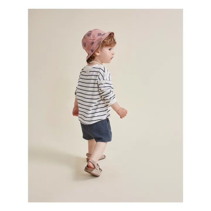 Short Bébé Gaze de Coton Bio | Bleu nuit- Image produit n°2
