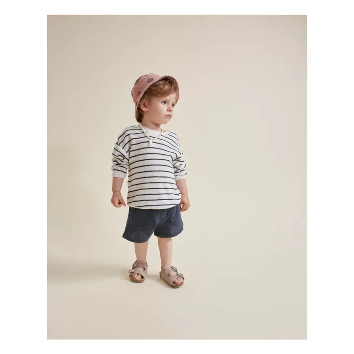 Short Bébé Gaze de Coton Bio | Bleu nuit- Image produit n°1