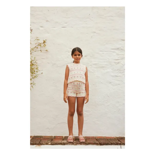 Short Crochet Tulipes Coton Bio | Beige