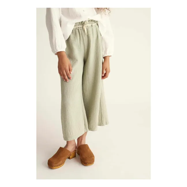 Pantalon Sena Gaze De Coton | Vert
