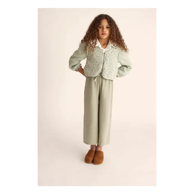 Pantalon Sena Gaze De Coton | Vert